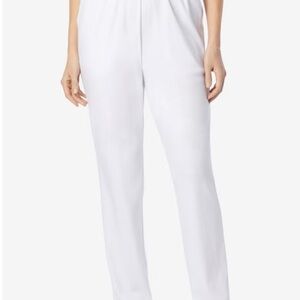 Woman Within White Track Pants Size Medium